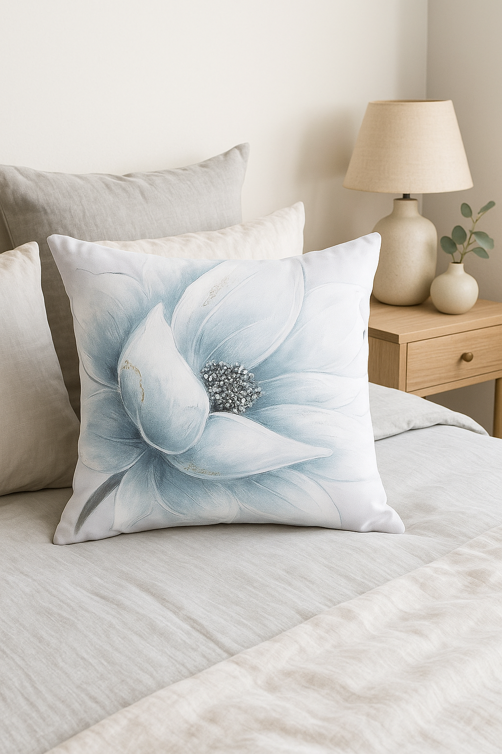 housse de coussin à motif floral ginkgo pour intérieur