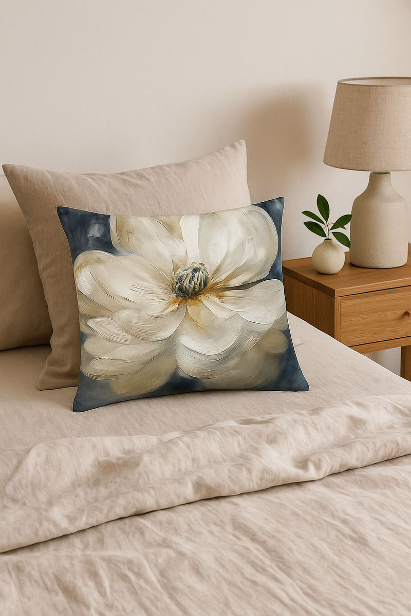 housse de coussin à motif floral ginkgo pour salon et chambre