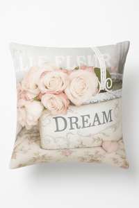 housse de coussin à motif rose style nordique décoratif pour canapé
