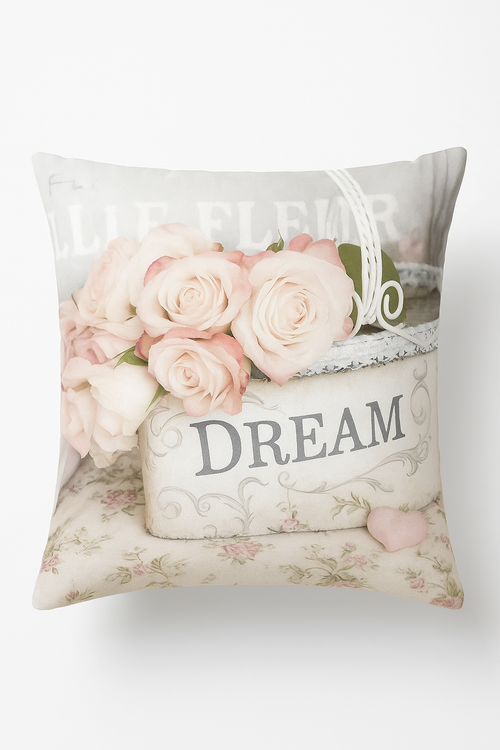 housse de coussin à motif rose style nordique décoratif pour canapé