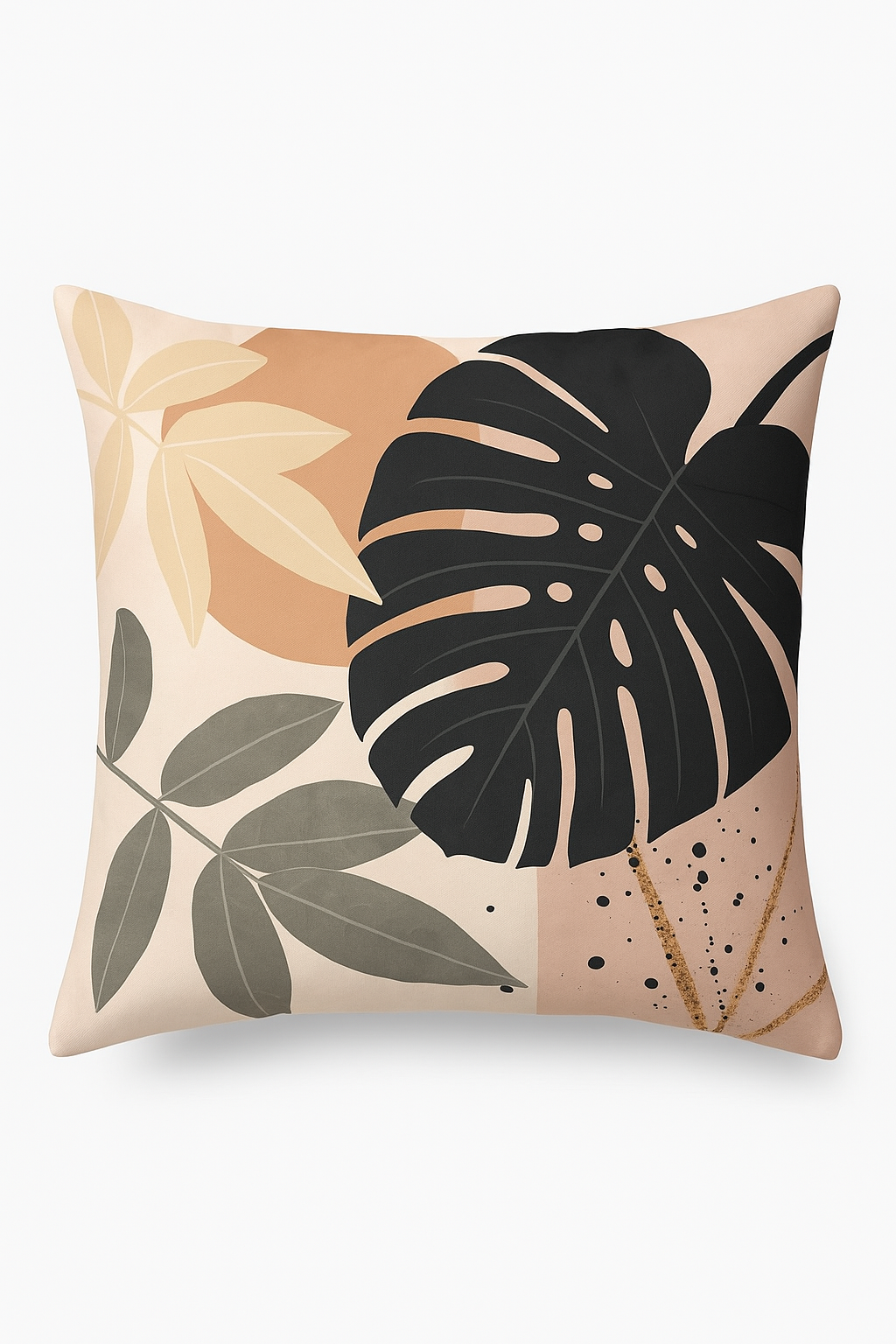 housse de coussin abstraite art plant 45x45 cm