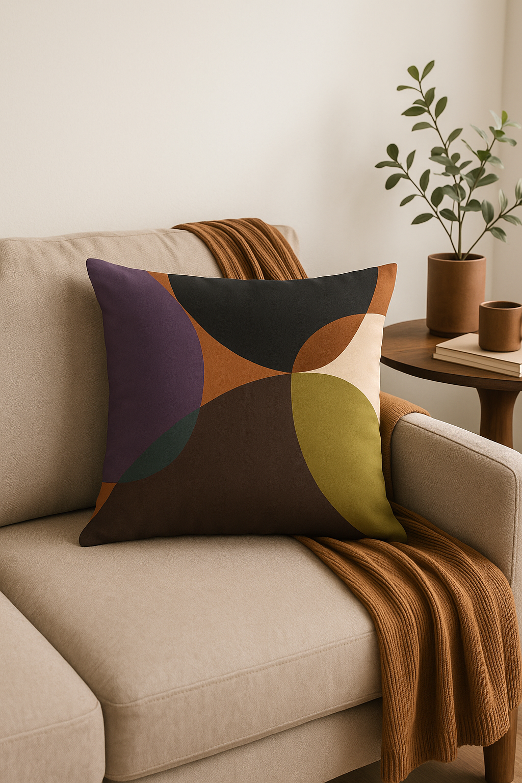 housse de coussin abstraite nordique pour décoration intérieure