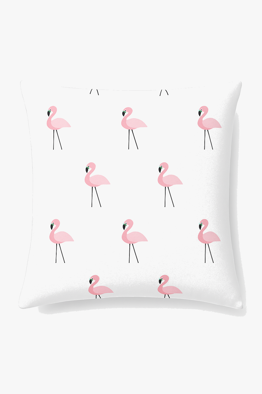housse de coussin carrée motif flamant rose coloré et tendance
