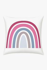 housse de coussin décorative imprimé arc-en-ciel géométrique cartoon