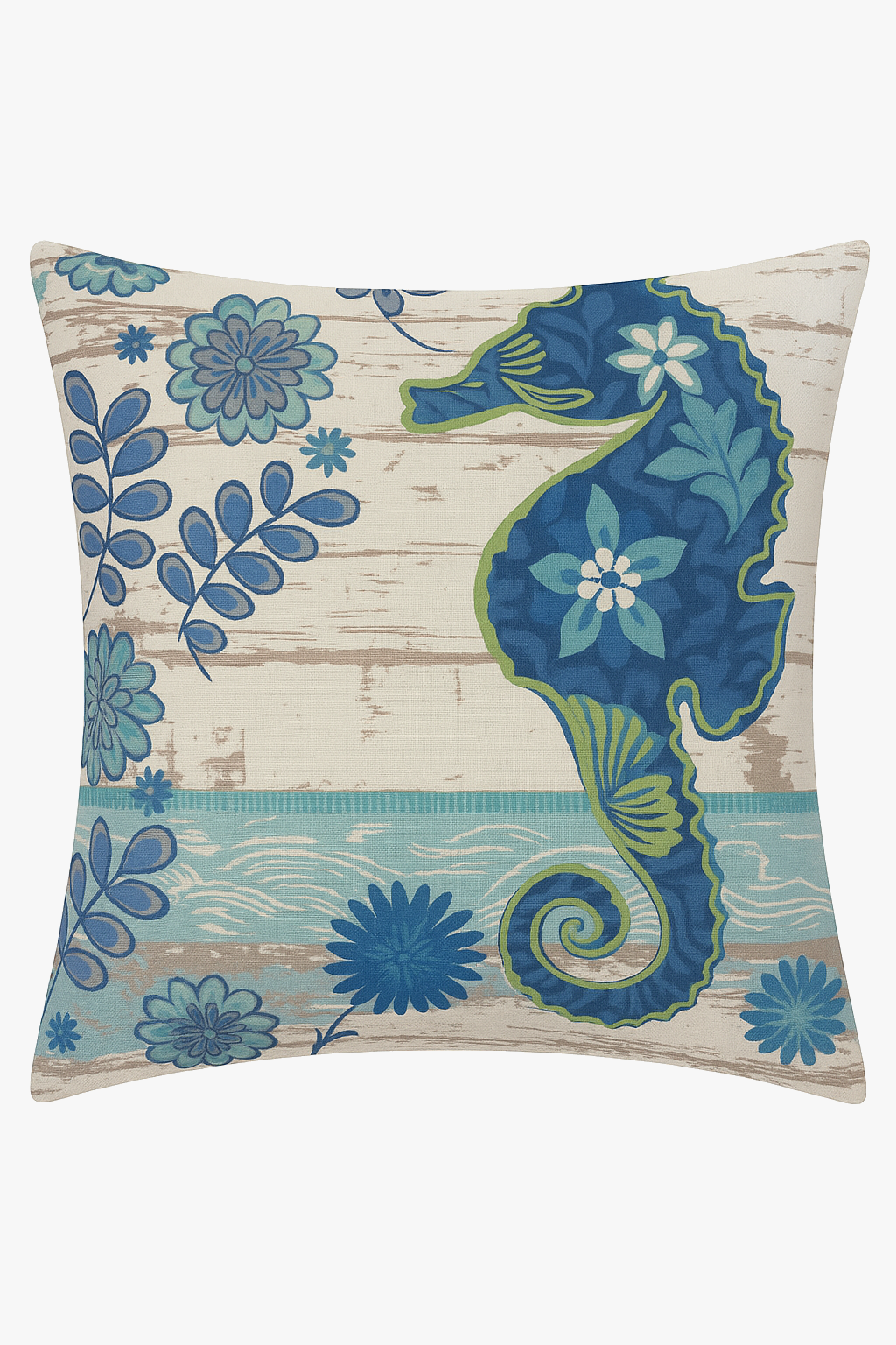 housse de coussin décorative motif tortue marine pour canapé