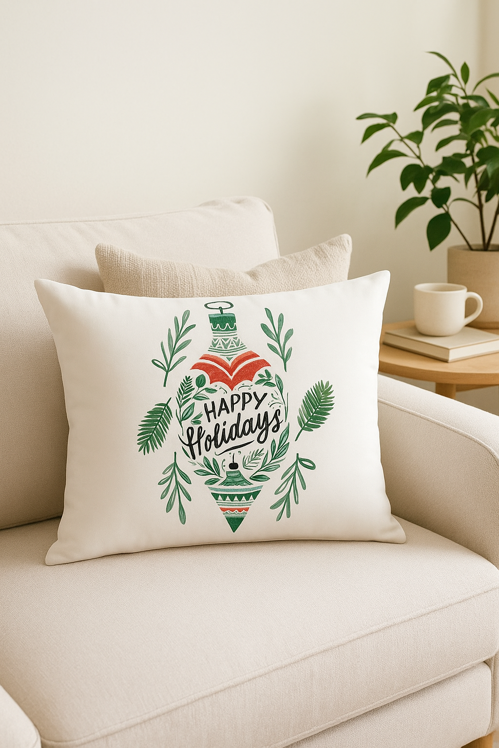 housse de coussin de noël rouge pour décoration intérieure