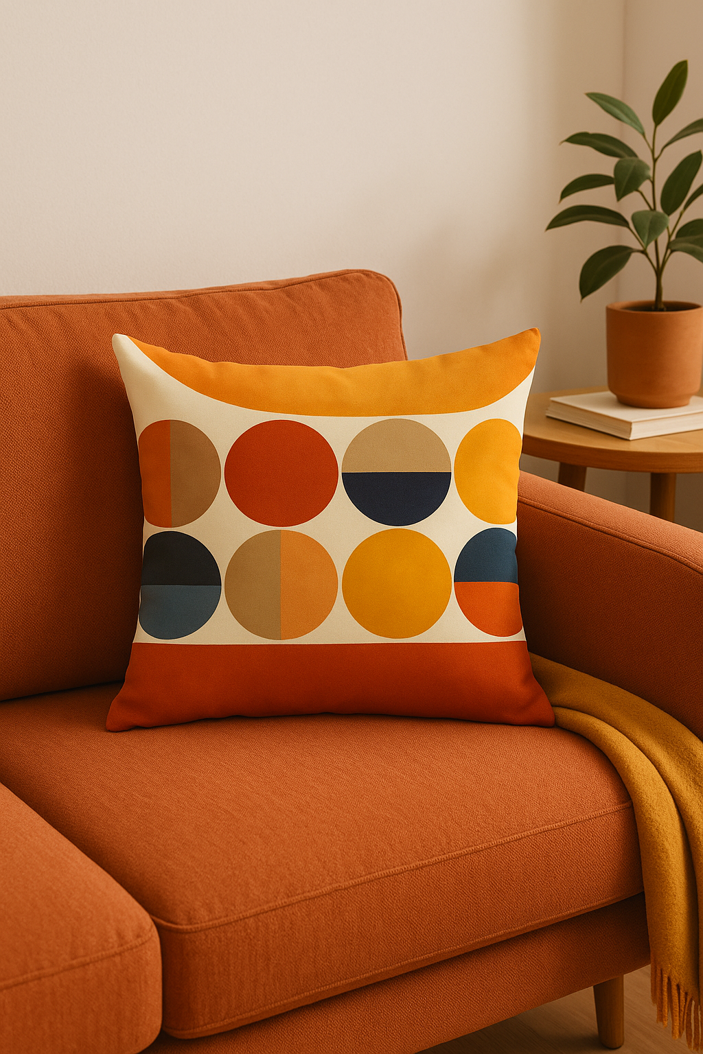 housse de coussin décorative abstraite style nordique pour salon - vue 3 sur 2