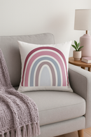 housse de coussin décorative imprimé arc-en-ciel géométrique cartoon