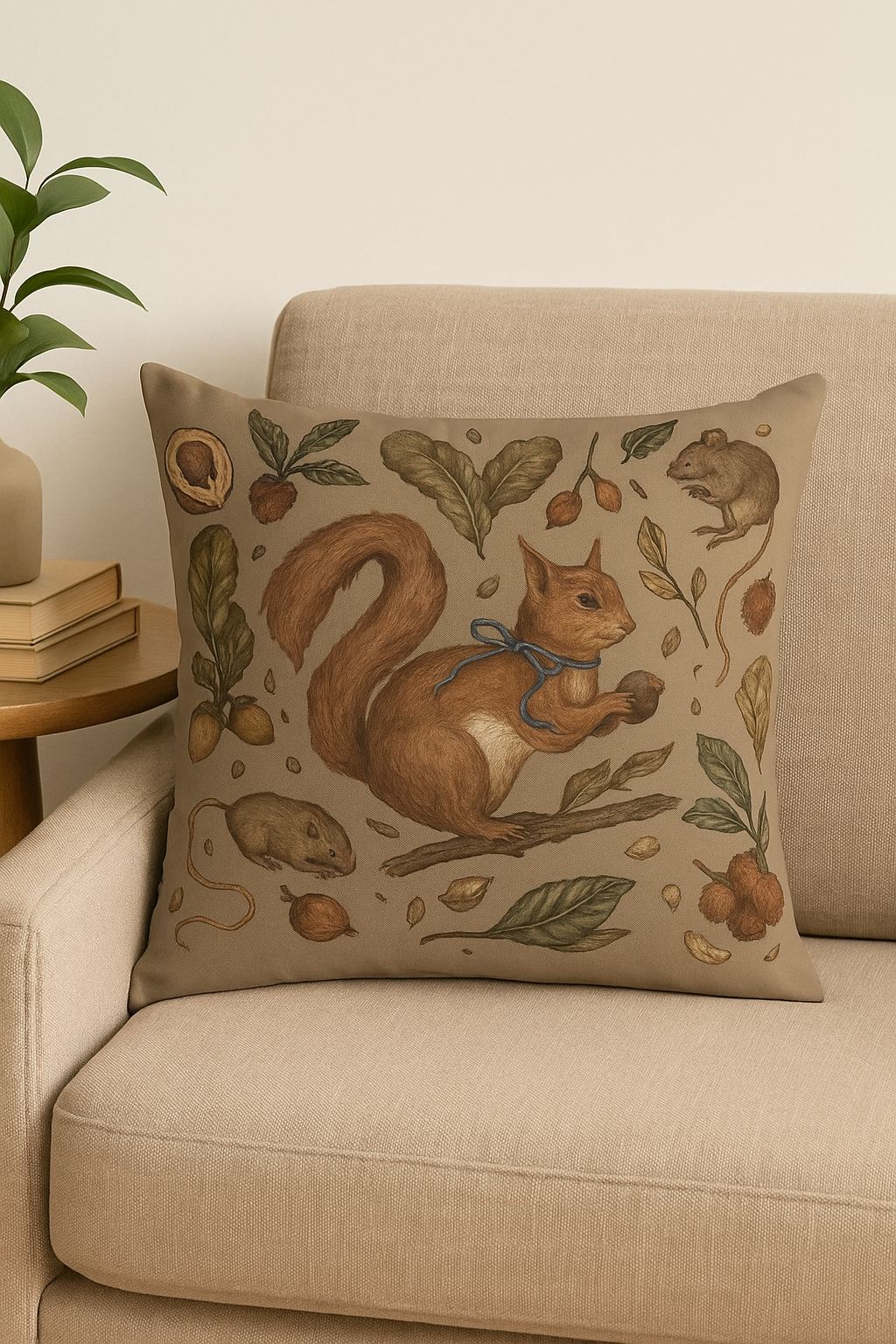 housse de coussin décorative motif animaux colorés pour intérieur