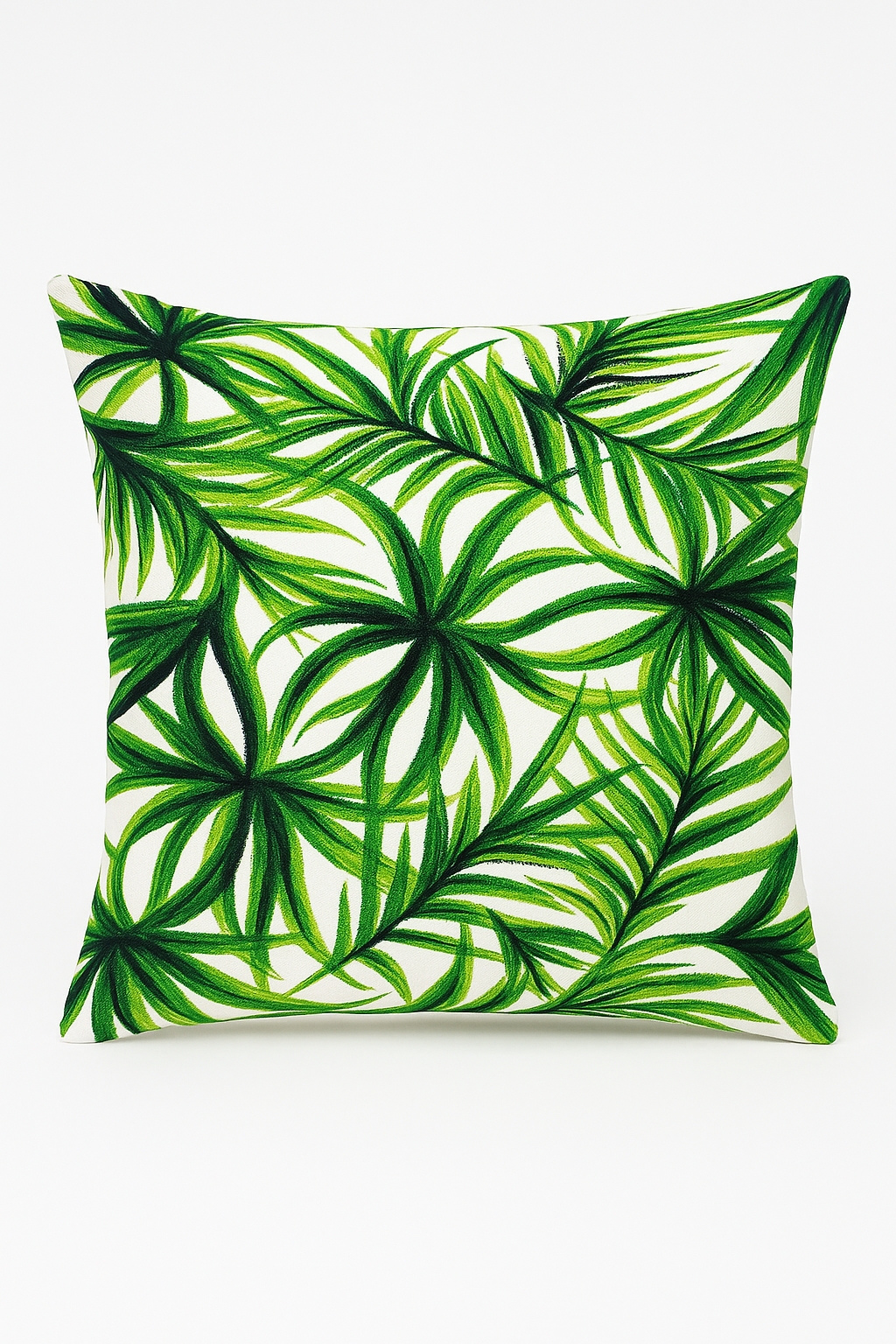 housse de coussin décorative motif cactus et plantes tropicales