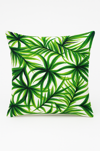 housse de coussin décorative motif cactus et plantes tropicales