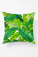 housse de coussin décorative motif cactus et plantes tropicales