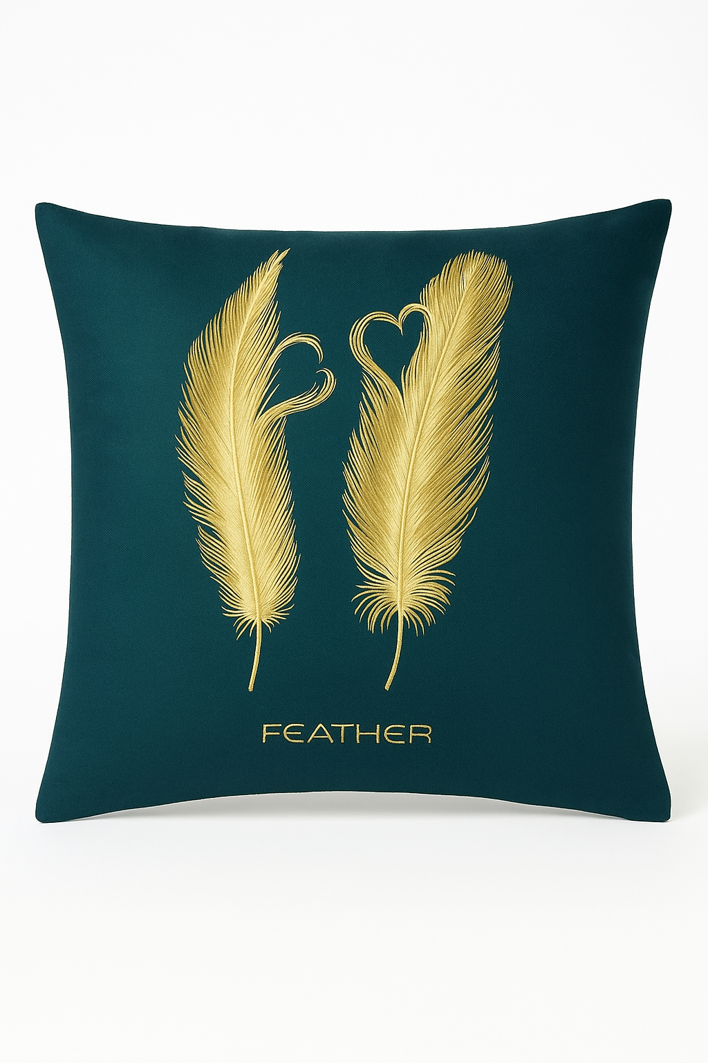 housse de coussin décorative motif géométrique couleur or clair