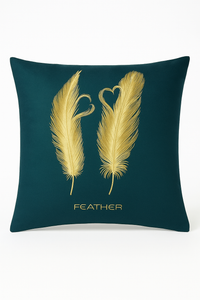 housse de coussin décorative motif géométrique couleur or clair