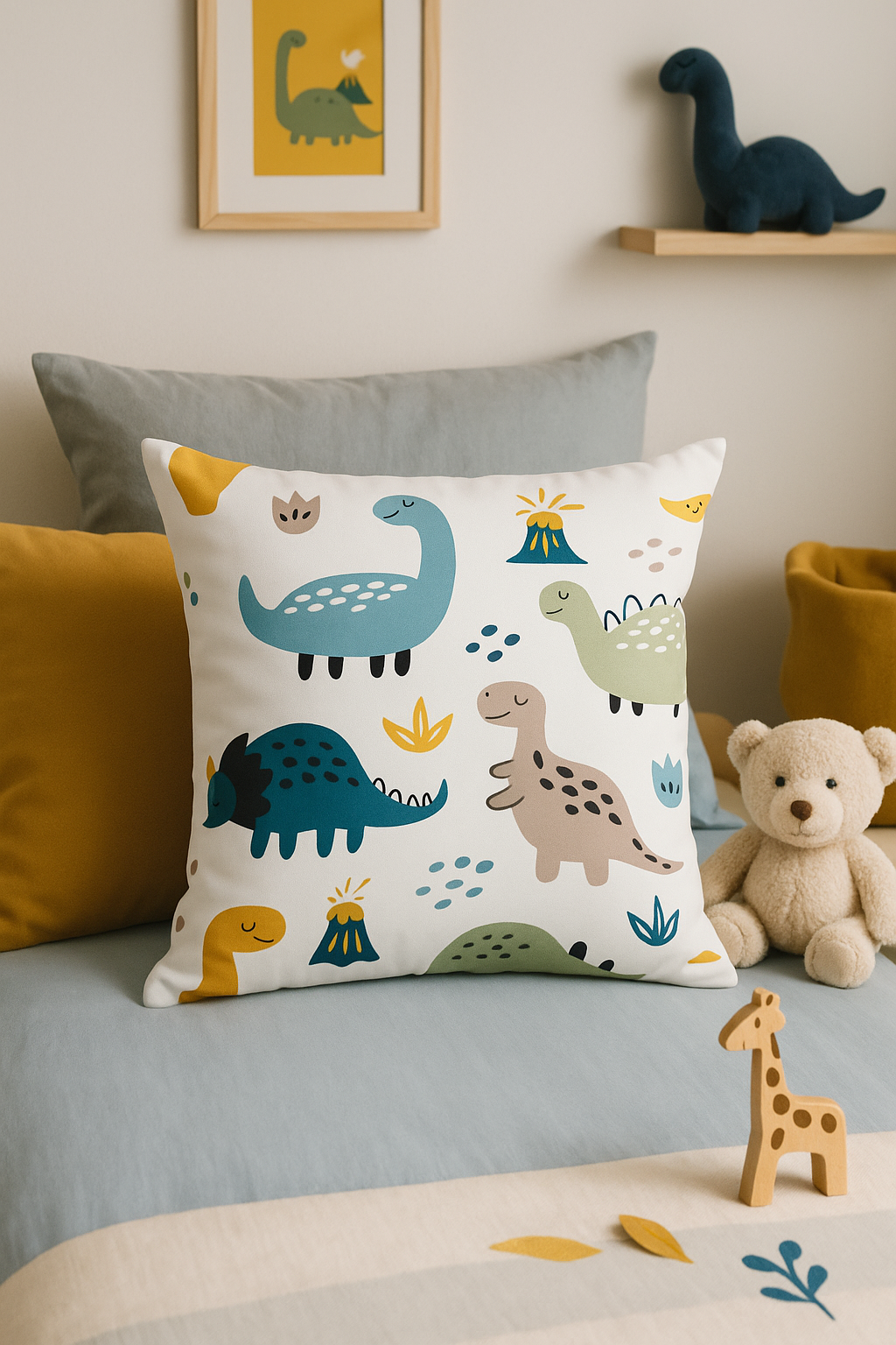 housse de coussin dinosaure décoratif pour canapé voiture bureau