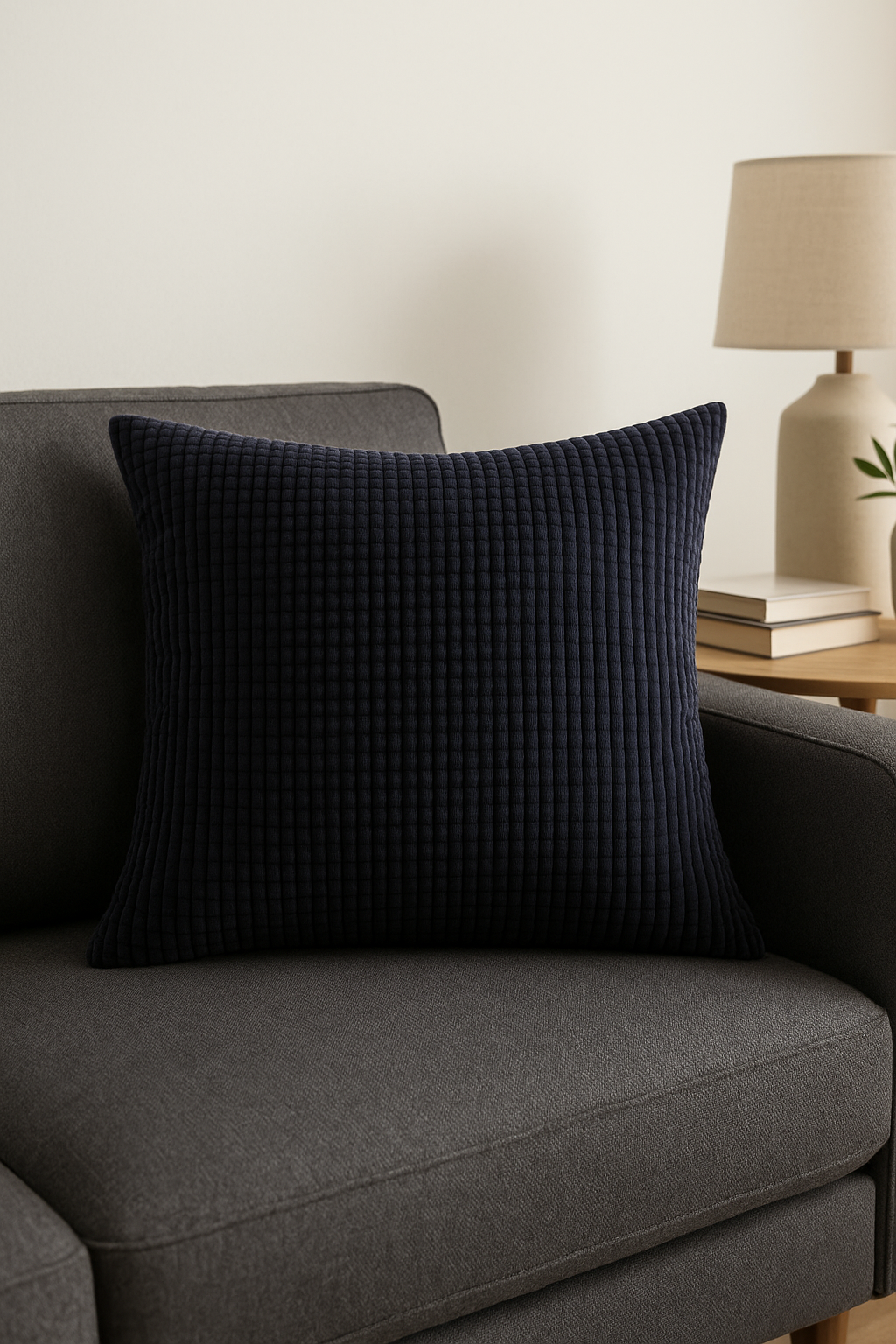 housse de coussin en velours côtelé décoratif pour canapé ou lit