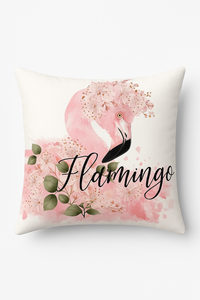 housse de coussin flamant rose tropical 45x45 cm décor créatif