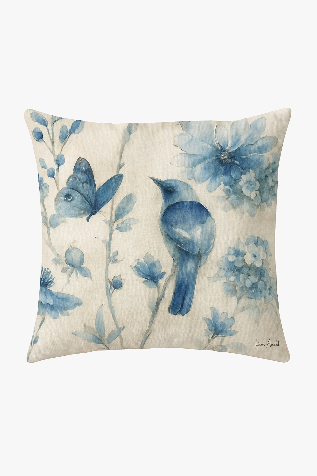 housse de coussin floral motif ginkgo pour décoration intérieure