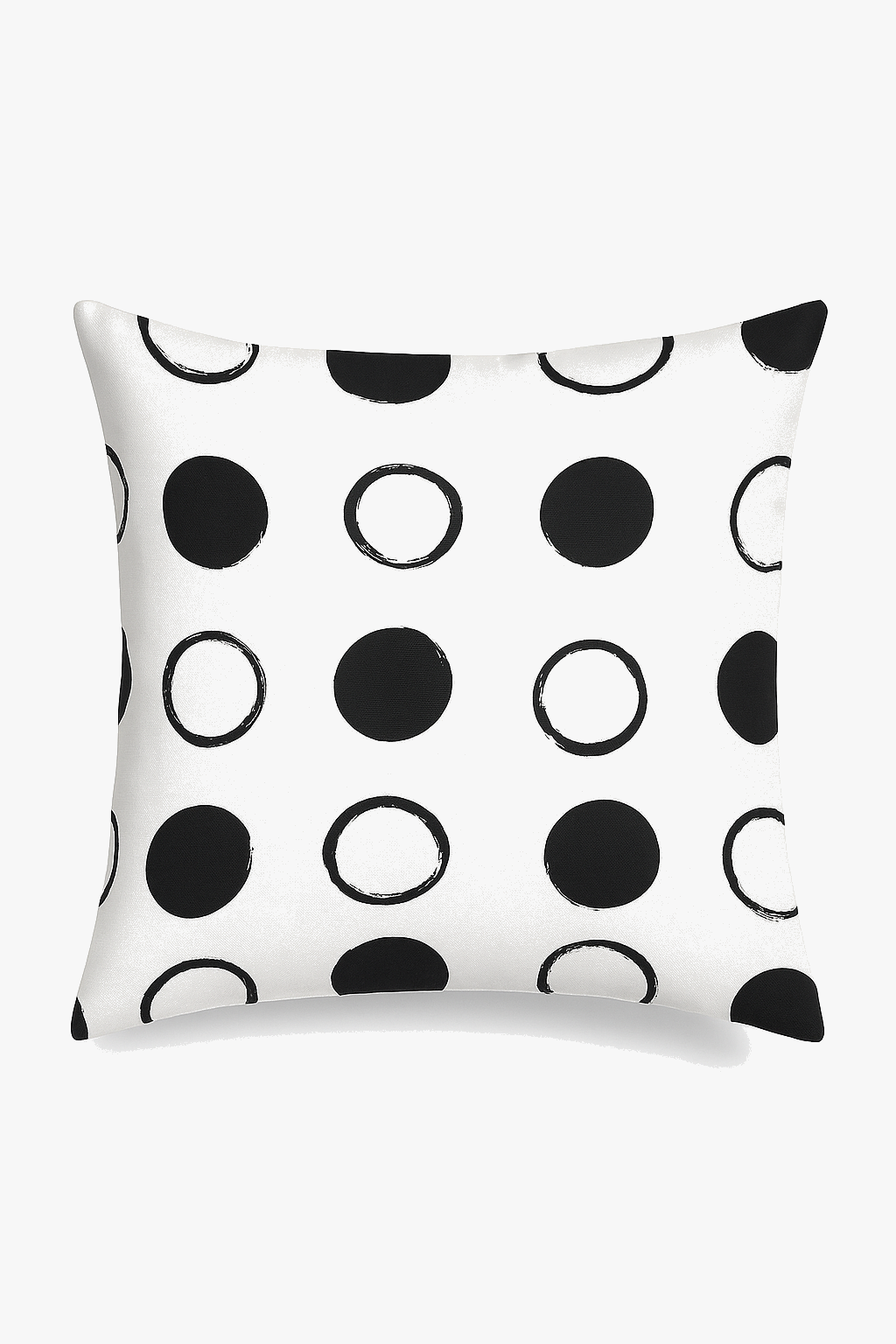 housse de coussin géométrique noir et blanc design moderne