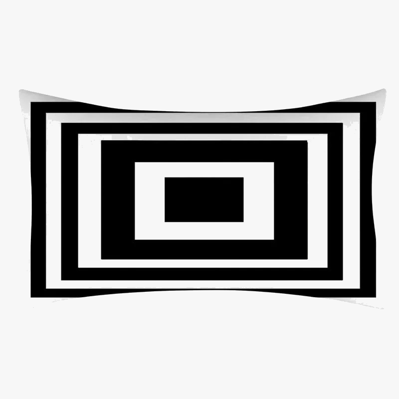 housse de coussin géométrique noir et blanc pour canapé