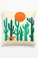 housse de coussin géométrique fleurs sauvages colorées design moderne