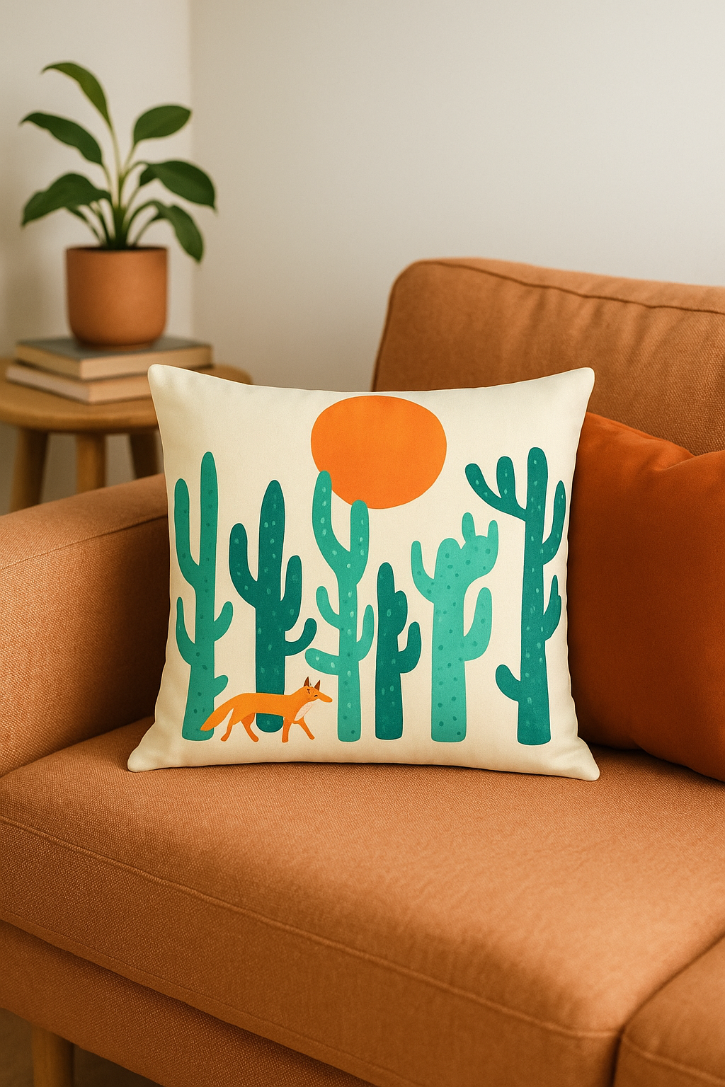 housse de coussin géométrique fleurs sauvages colorées design moderne - vue 3 sur 2