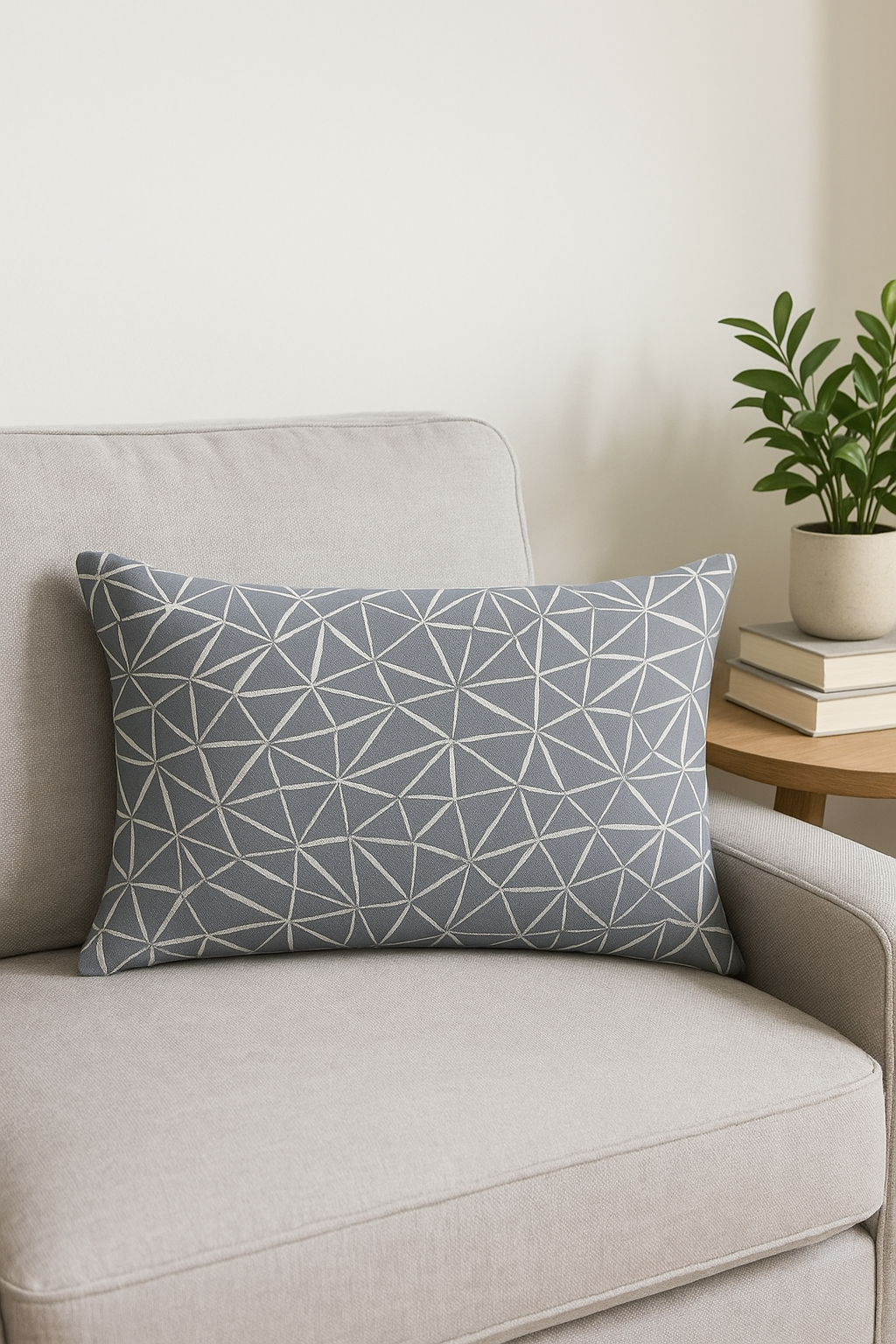 housse de coussin géométrique gris patchwork décorative pour votre espace