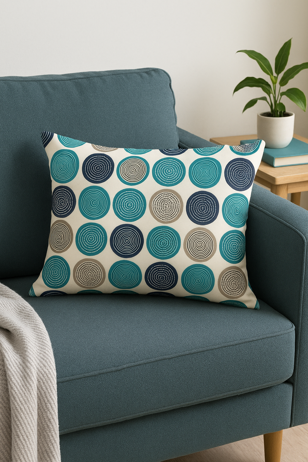housse de coussin géométrique noir et jaune 30 x 50 cm - vue 3 sur 2
