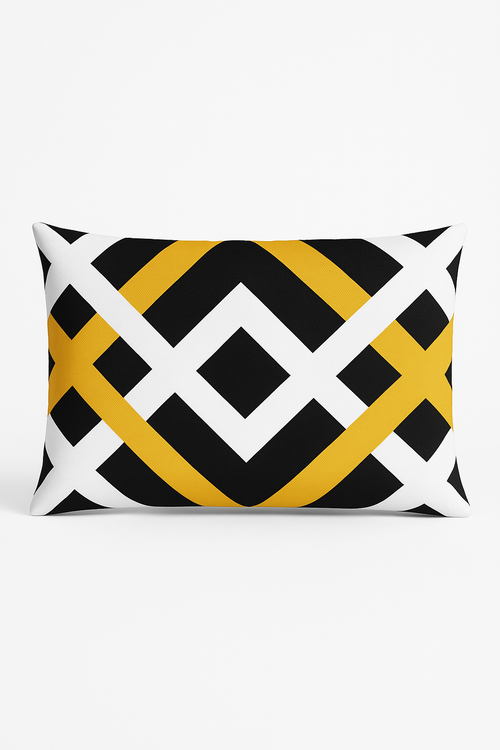 housse de coussin géométrique nordique à rayures colorées 30 x 50 cm