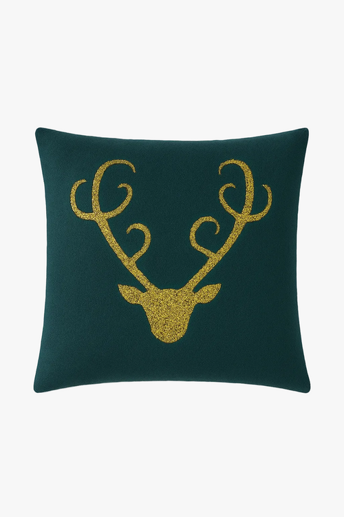 housse de coussin géométrique style ethnique or clair