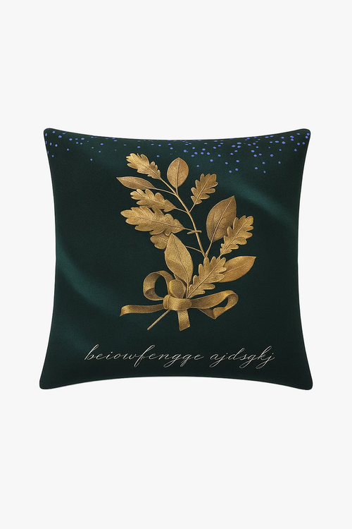 housse de coussin géométrique style ethnique or clair