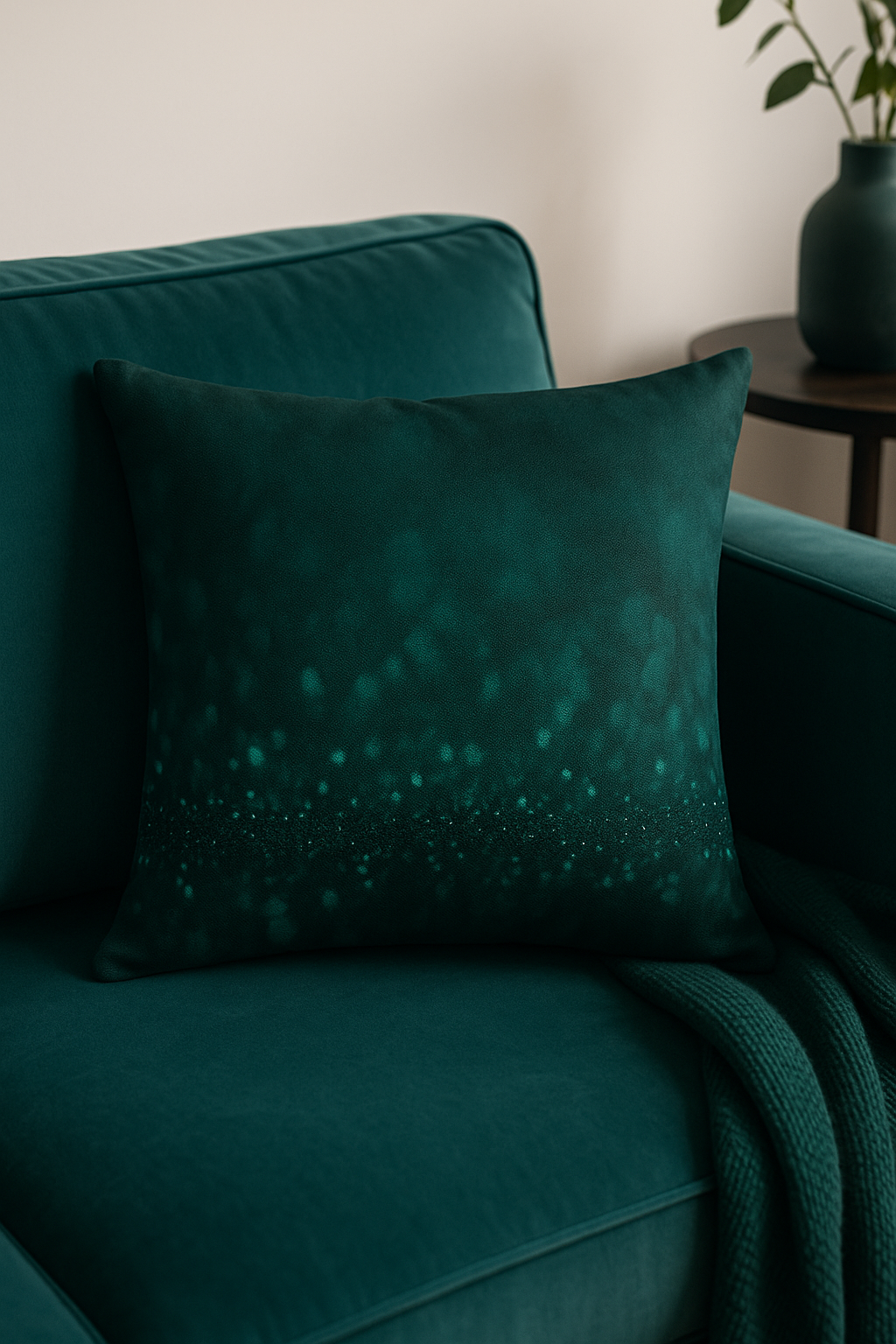 housse de coussin géométrique style ethnique or clair décoratif - vue 3 sur 2