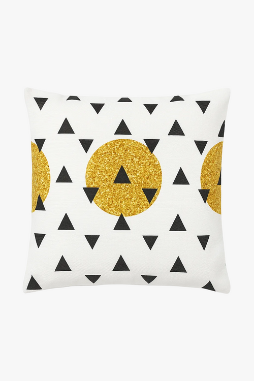 housse de coussin géométrique style ethnique rétro couleur or clair