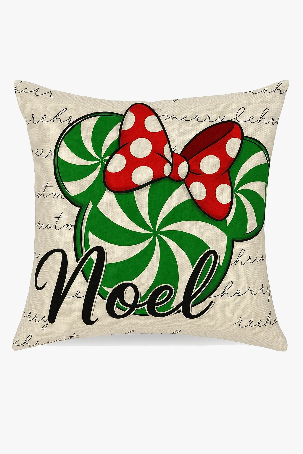 housse de coussin mickey et minnie pour noël
