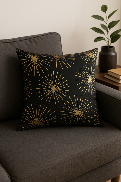 housse de coussin moderne à motif géométrique végétal