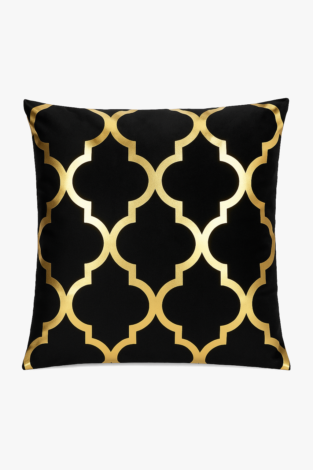 housse de coussin moderne motif géométrique feuille verte