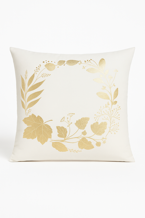 housse de coussin moderne motif géométrique feuille décorative