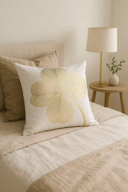 housse de coussin moderne motif géométrique feuilles décoratives