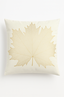 housse de coussin moderne motif géométrique feuilles vertes