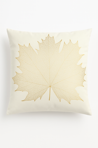 housse de coussin moderne motif géométrique feuilles vertes