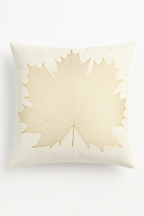 housse de coussin moderne motif géométrique feuilles vertes