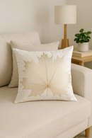 housse de coussin moderne motif géométrique feuilles vertes