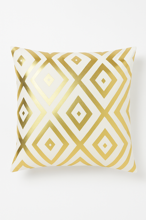 housse de coussin moderne motif géométrique feuilles vertes