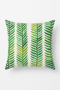 housse de coussin motif cactus monstera et plantes tropicales