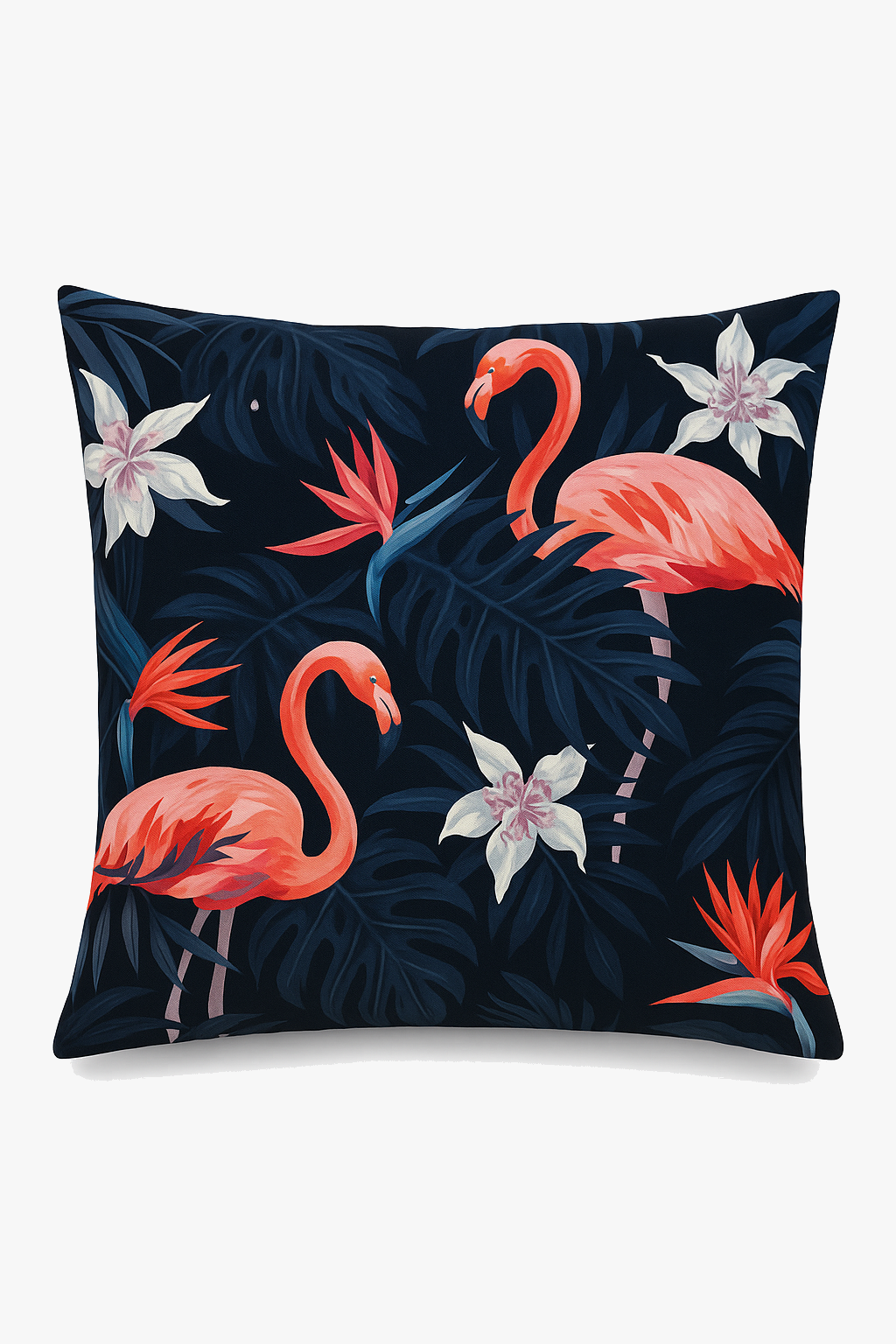 housse de coussin motif flamant rose pour décoration intérieure