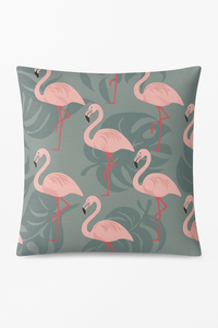 housse de coussin motif flamant rose pour décoration intérieur
