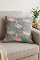 housse de coussin motif flamant rose pour décoration intérieur