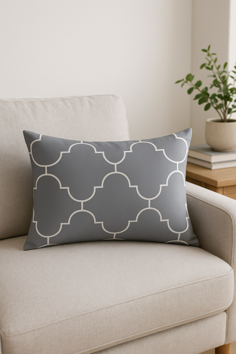 housse de coussin rectangulaire en polyester motif mandala élégant 30x50 cm