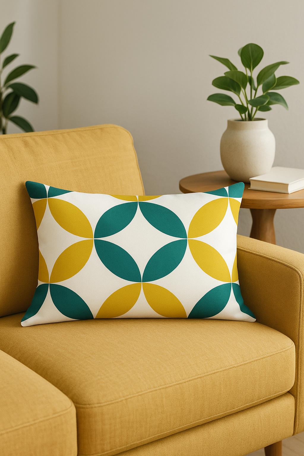 housse de coussin rectangulaire géométrique colorée 30 x 50 cm - vue 3 sur 2
