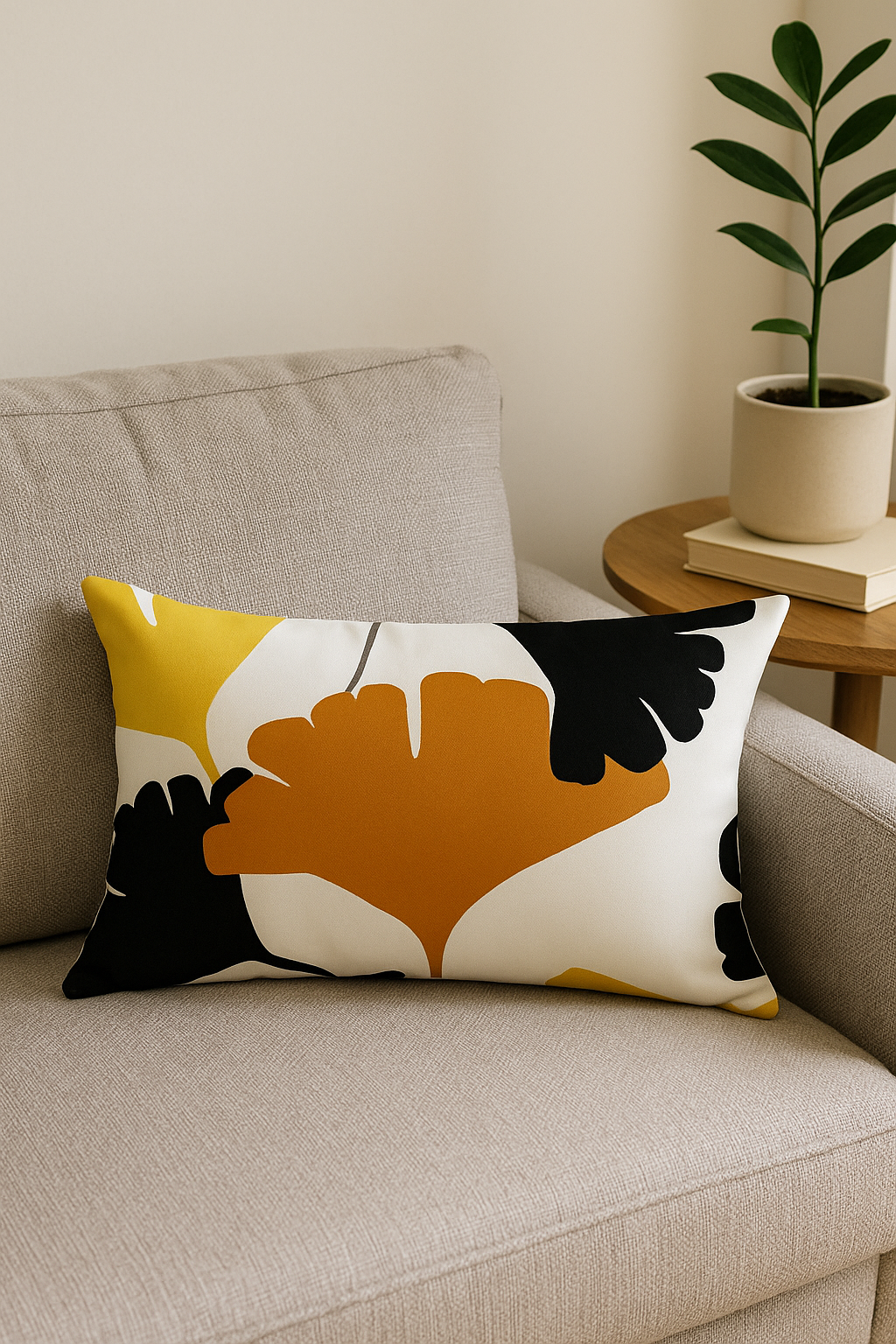 housse de coussin rectangulaire motif géométrique nordique coloré 30 x 50 cm - vue 3 sur 2